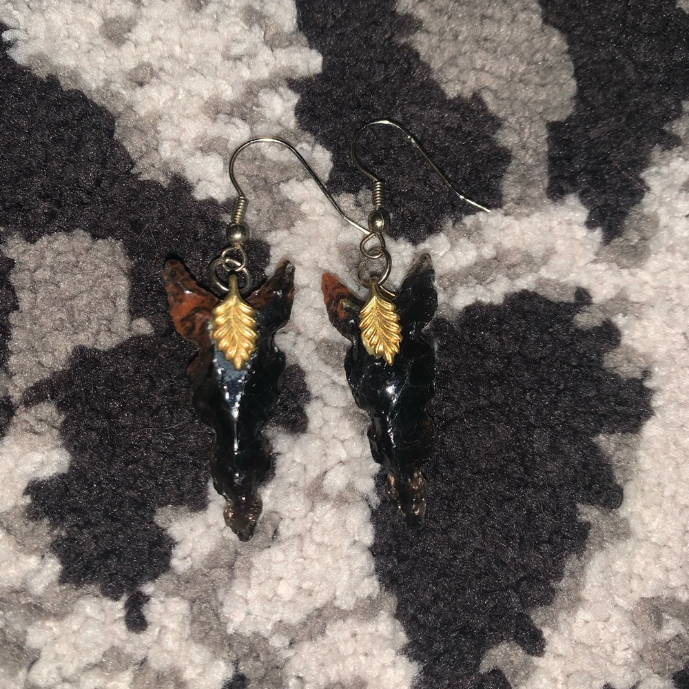 Arrowhead earrings.